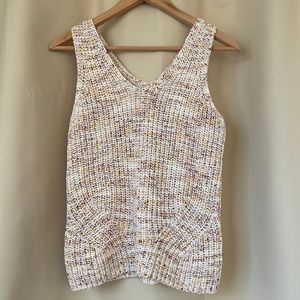 Ann Taylor Loft Knit Sweater Tank in cream